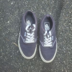Blue low top vans